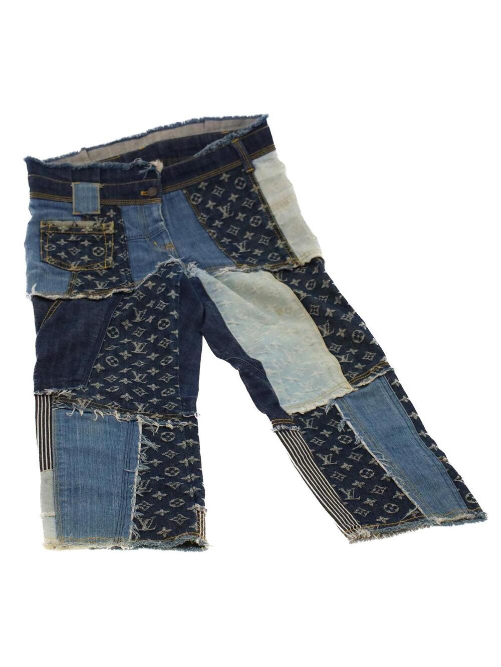 Louis Vuitton Denim Capri Pants 38 Navy #359326L94B